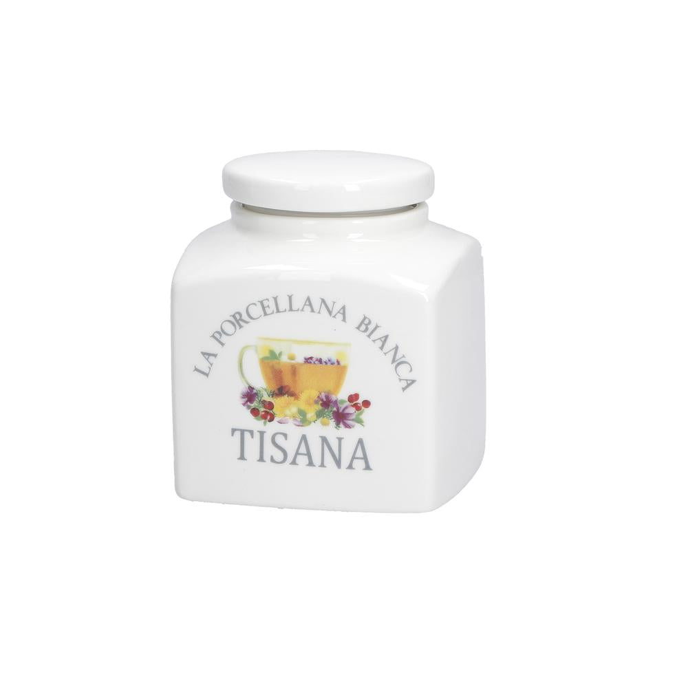 WHITE PORCELAIN - Preserve Porcelain Jar 0.5L Deco Herbal Tea