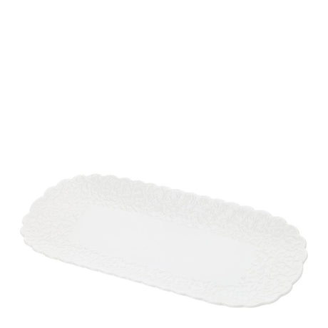 HERVIT - Oval White Porcelain Tray 36X15Cm