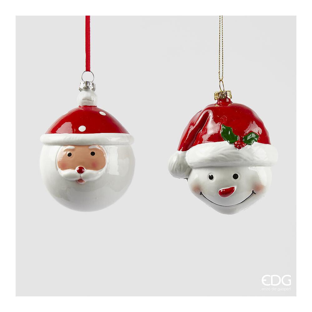 EDG - Addobbo Babbo Natale D10 Cm In Plastica Infrangibile [Pupazzo Di Neve]