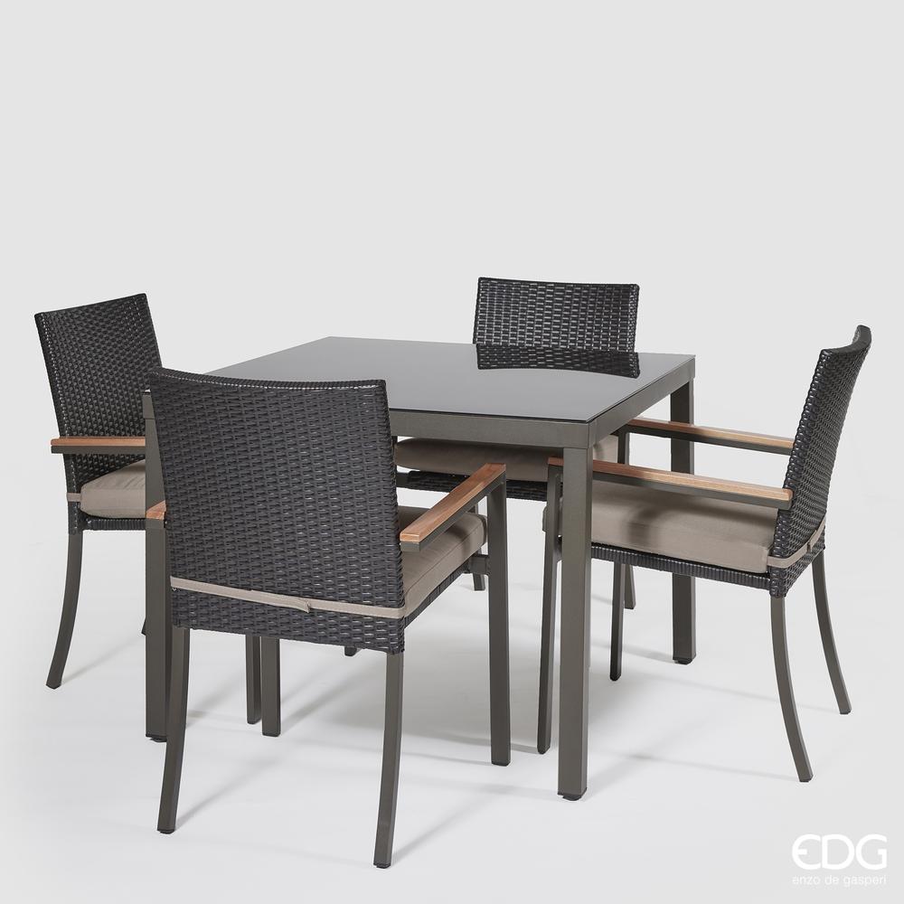 EDG - Garden Set 1 Table + 4 Chairs Sr 5 Pieces C2
