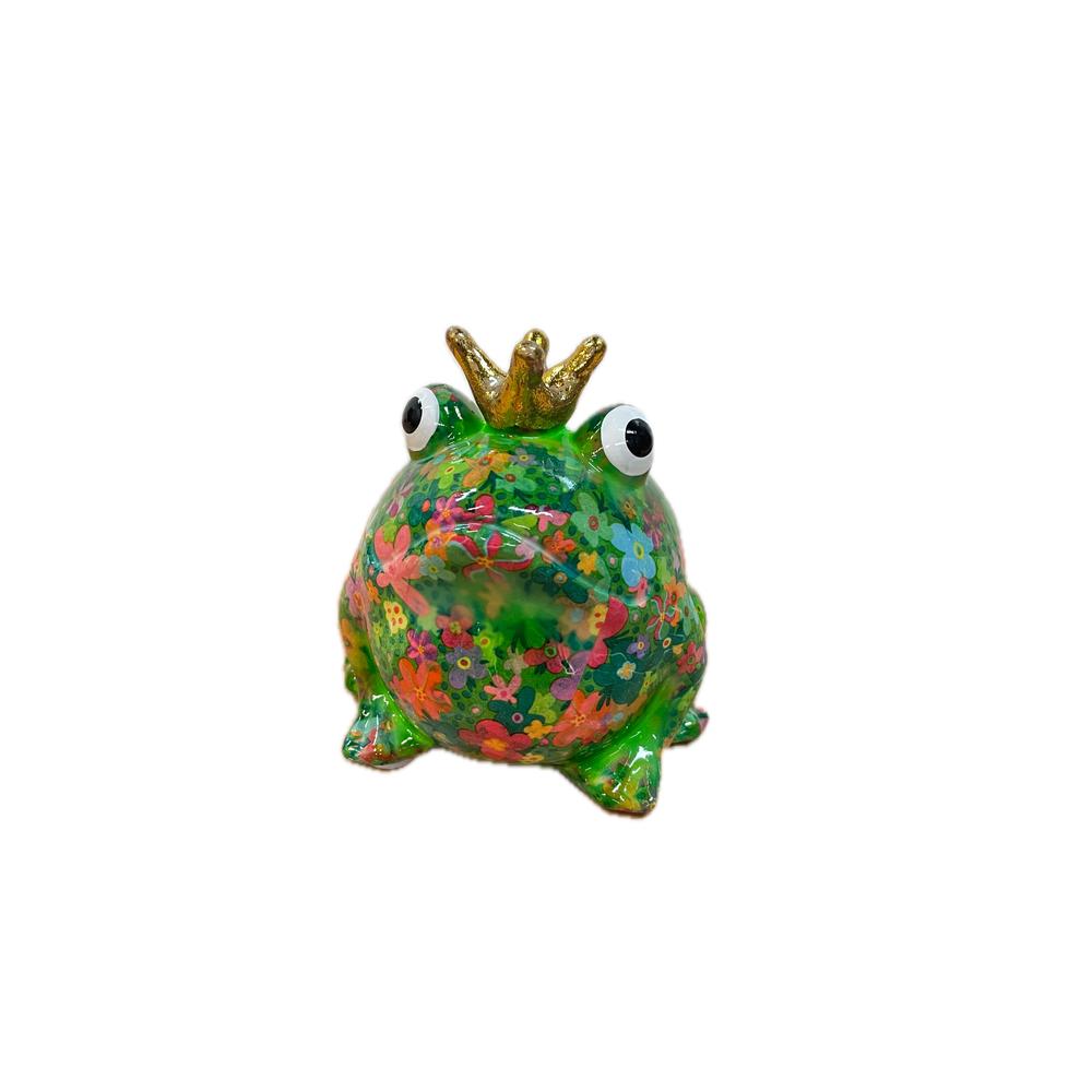 POMME PIDOU - Money Box Frog Freddy Ceramic 10 Cm [Green Multicolor 2]