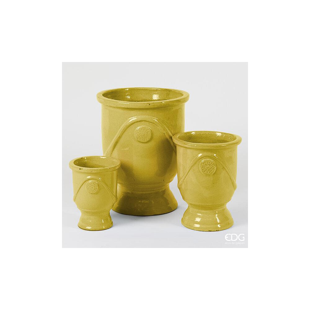 EDG - Glaze Vase Yellow Cup H 41 [Medium]