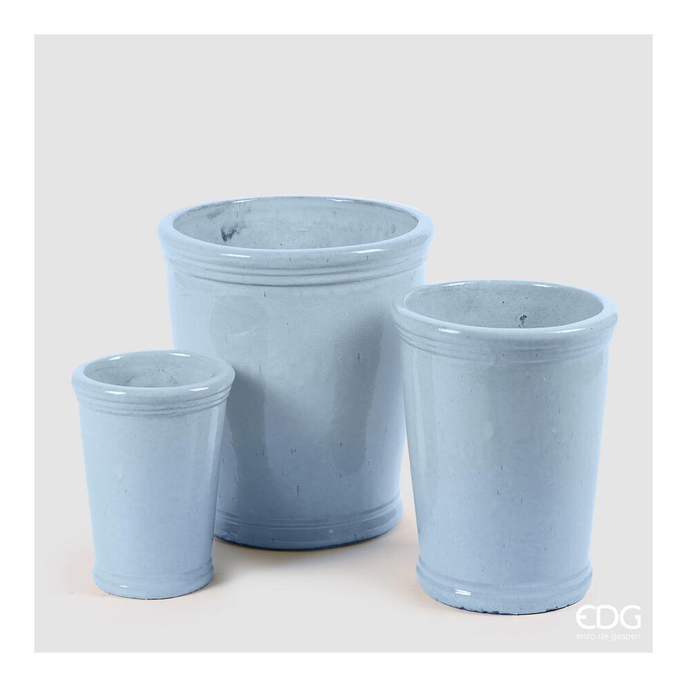 EDG - Glaze Flared Vase Light Blue H.32 D.25 [Small]
