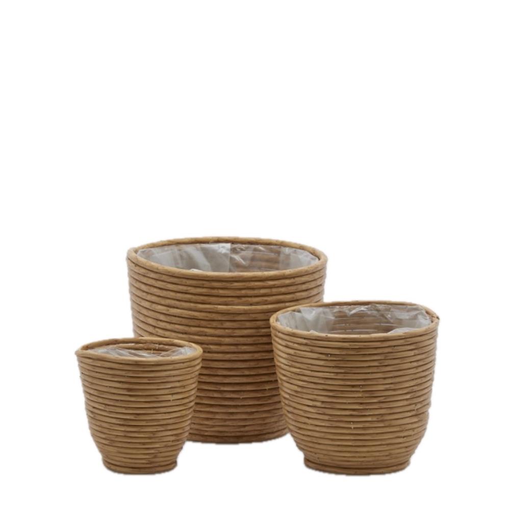 EDG - Round Striped Basket 15X15 Cm [Large]