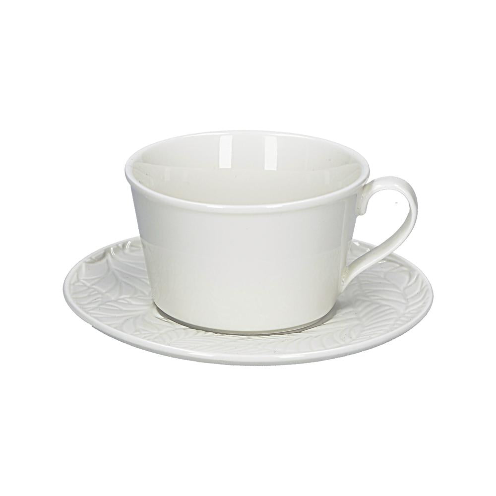WHITE PORCELAIN - Bosco Tea Cup X6