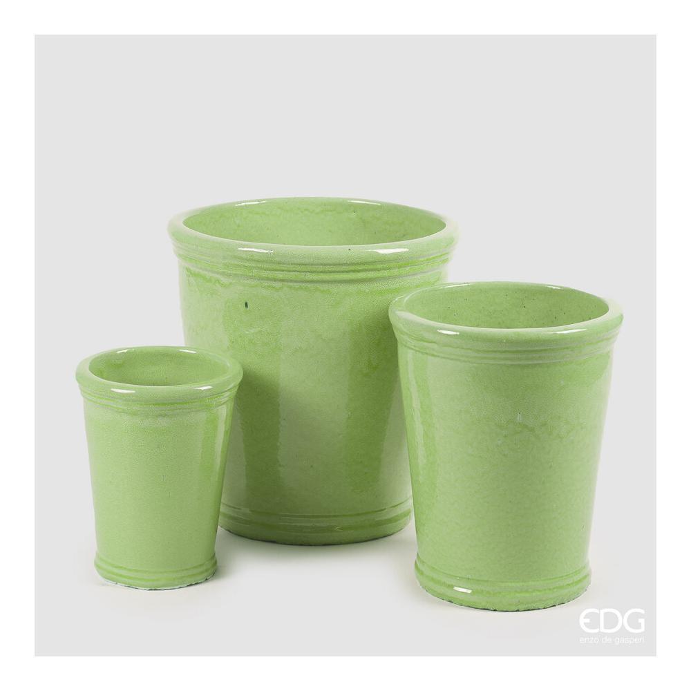 EDG - Glaze Flared Vase Light Green H.32 D.25 [Small]
