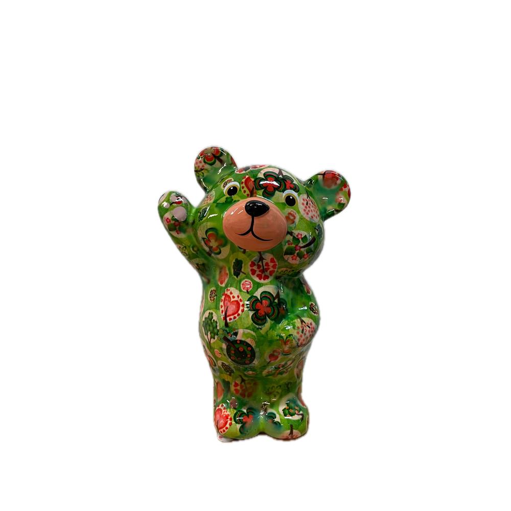 POMME PIDOU - Money Box Bear Tilou In Ceramica H 18 Cm [Verde]