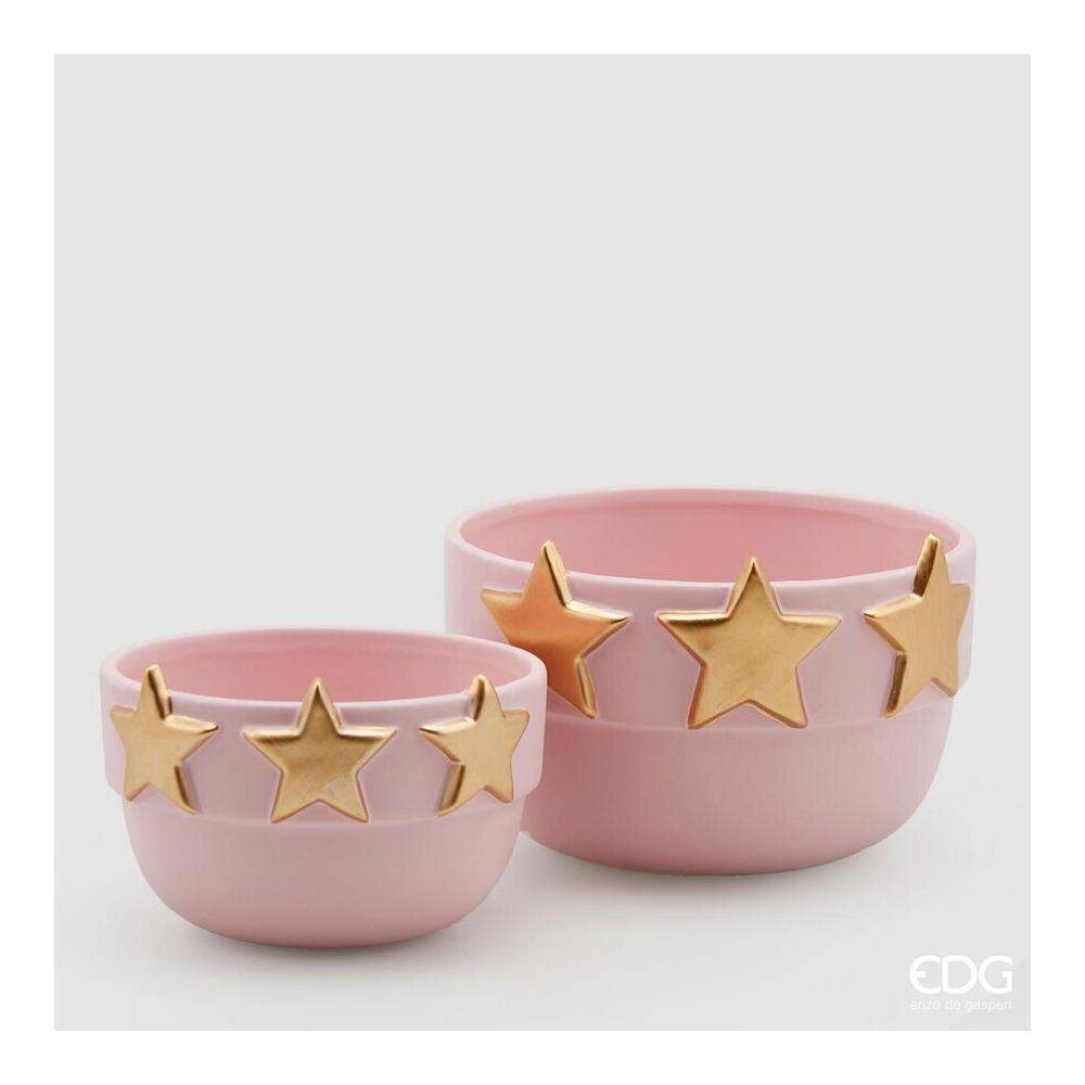 EDG - Ciotola Stelle Pink In Ceramica D17 Cm [Piccolo]