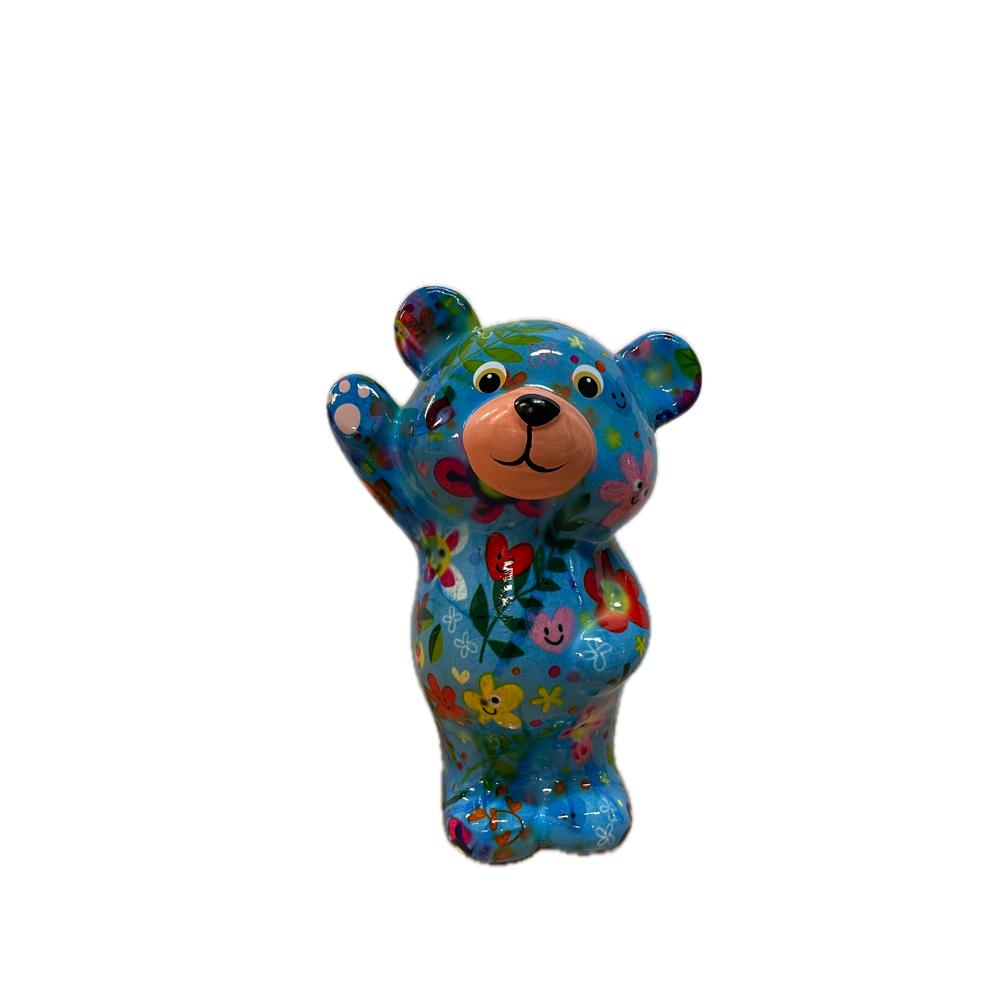 POMME PIDOU - Money Box Bear Tilou In Ceramica H 18 Cm [Blu]