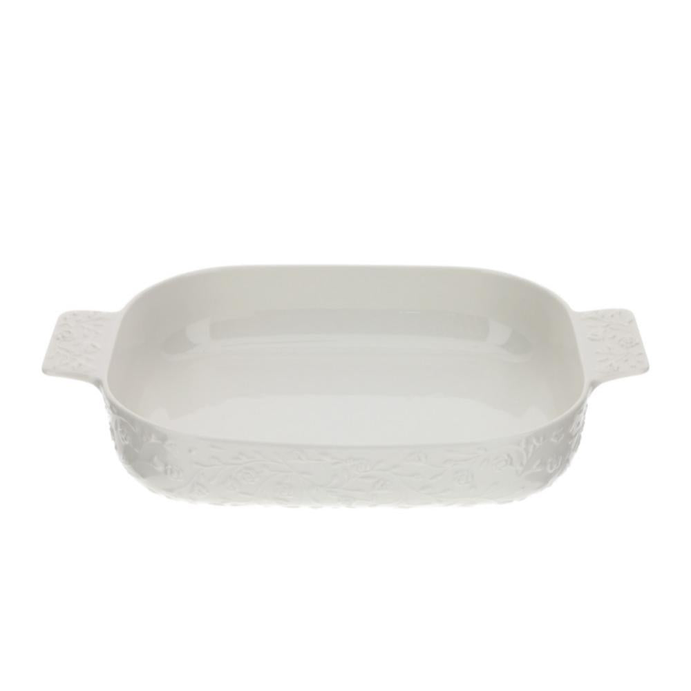 HERVIT - White Porcelain Baking Dish 30.5X24X6.5 Cm