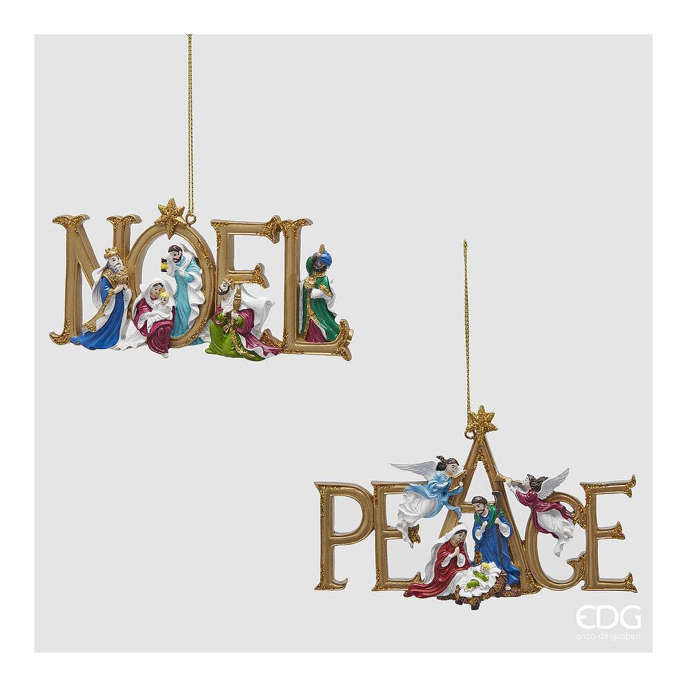 EDG - Addobbo Scritta L13 Cm In Plastica [Peace]