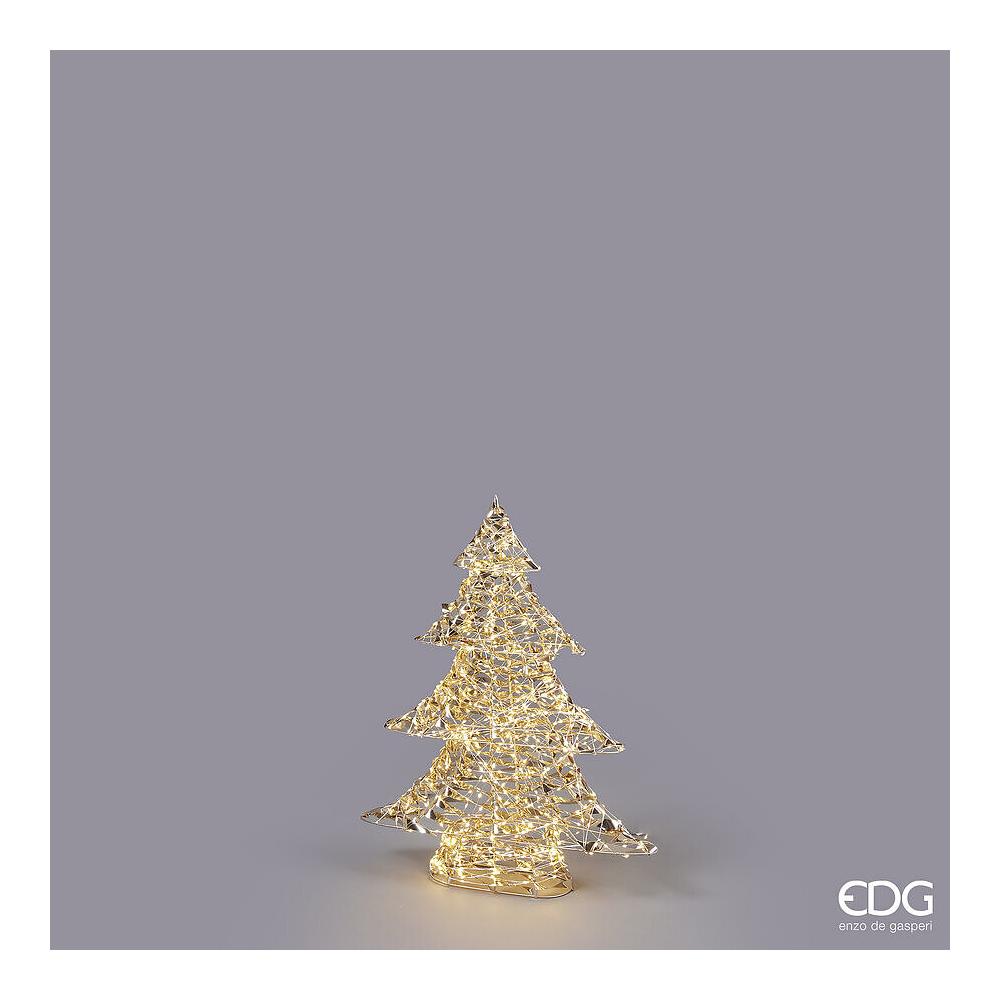 EDG - Albero Led Stripes 720 Microled Struttura In Metallo Con Timer E Luci Fisse H58X48X9,5