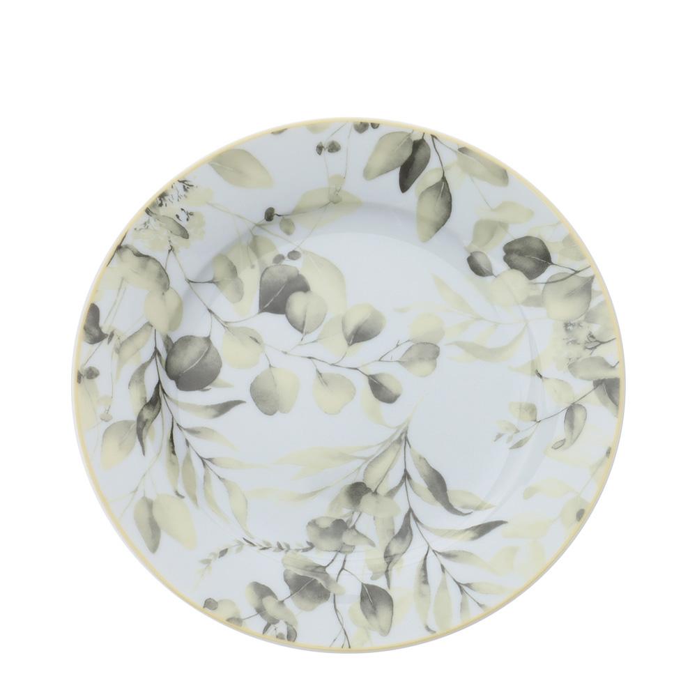 HERVIT - Caja de 2 platos de postre de porcelana Ø 19,5 cm