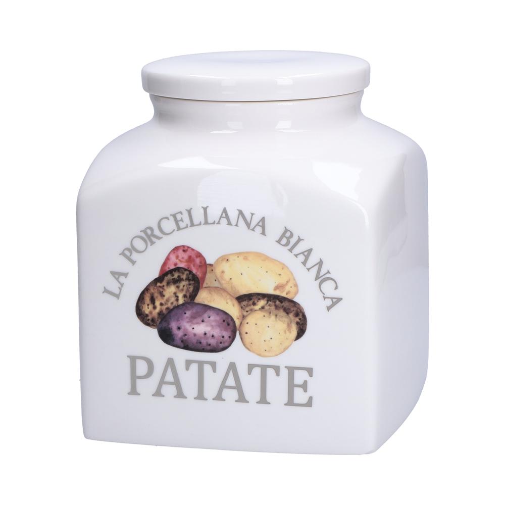 WHITE PORCELAIN - Preserve Aerated Jar Deco Potatoes 3.5 L