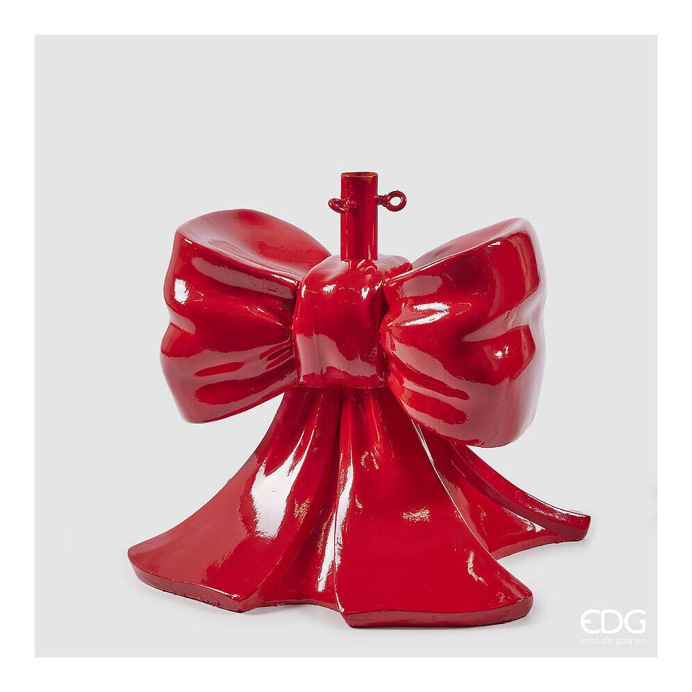 EDG - Polyresin Red Bow Pine Base H.45 L.43 L.43