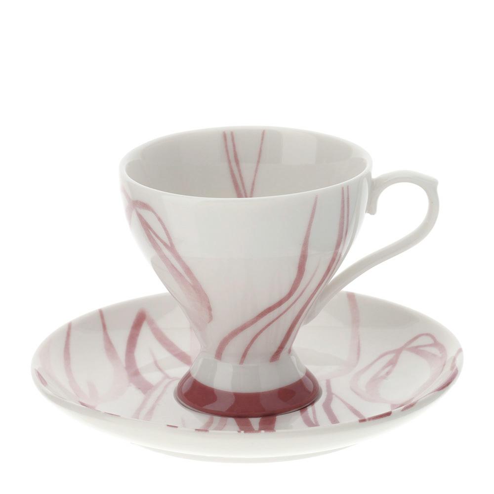 HERVIT - Box 2 Tazzine Caffe' Tulip Rosa 9X7Cm